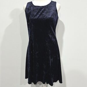 Vtg DBY Mini Dress 5 Crushed Velvet Corset 90s Y2K Grunge Goth Academia 21958